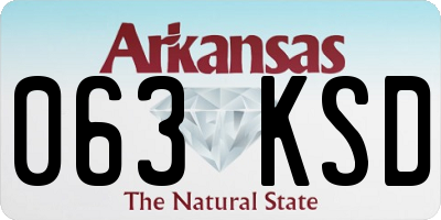 AR license plate 063KSD