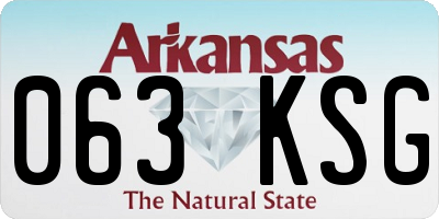 AR license plate 063KSG