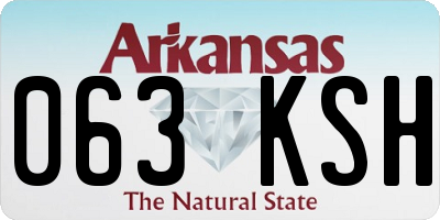 AR license plate 063KSH