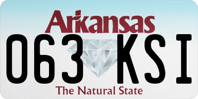 AR license plate 063KSI