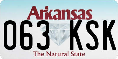 AR license plate 063KSK