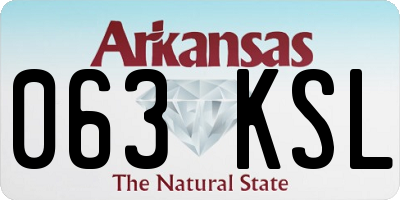 AR license plate 063KSL