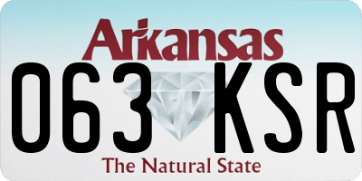 AR license plate 063KSR