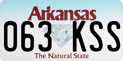 AR license plate 063KSS