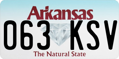 AR license plate 063KSV