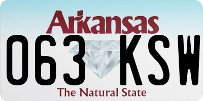 AR license plate 063KSW