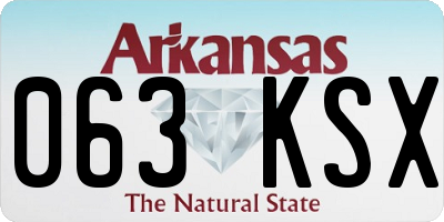 AR license plate 063KSX