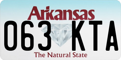 AR license plate 063KTA