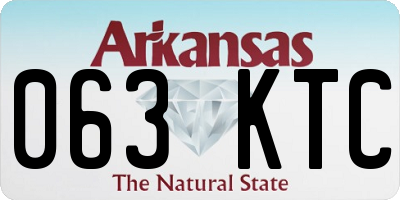 AR license plate 063KTC