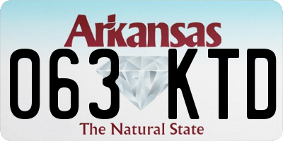 AR license plate 063KTD