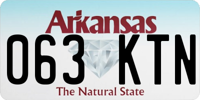 AR license plate 063KTN
