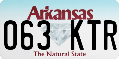 AR license plate 063KTR