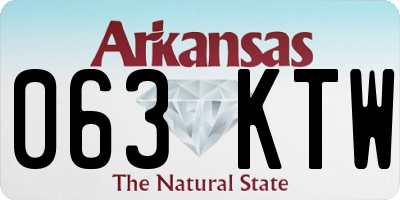 AR license plate 063KTW