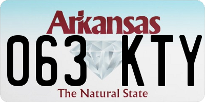AR license plate 063KTY