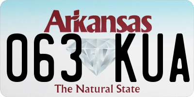 AR license plate 063KUA