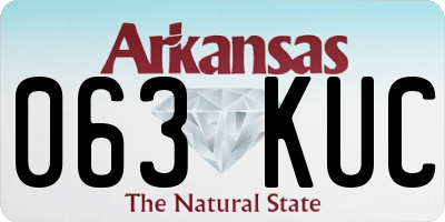 AR license plate 063KUC