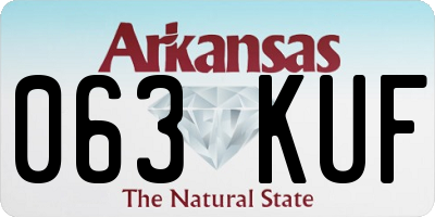 AR license plate 063KUF