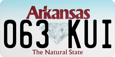 AR license plate 063KUI