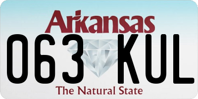 AR license plate 063KUL