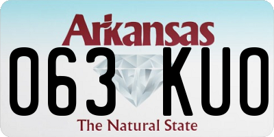 AR license plate 063KUO