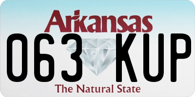 AR license plate 063KUP