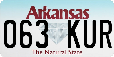 AR license plate 063KUR