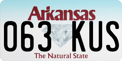 AR license plate 063KUS