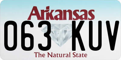 AR license plate 063KUV