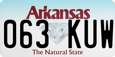 AR license plate 063KUW