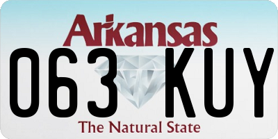AR license plate 063KUY