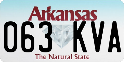 AR license plate 063KVA