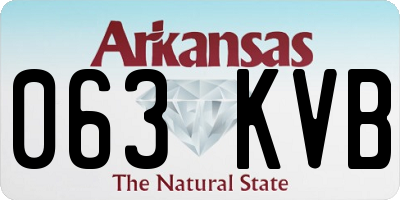 AR license plate 063KVB