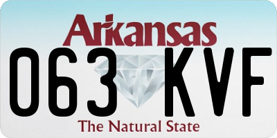 AR license plate 063KVF
