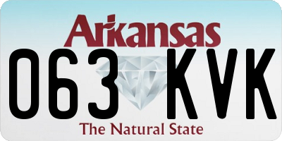 AR license plate 063KVK