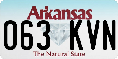 AR license plate 063KVN