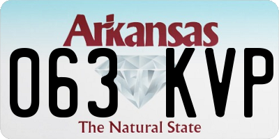 AR license plate 063KVP