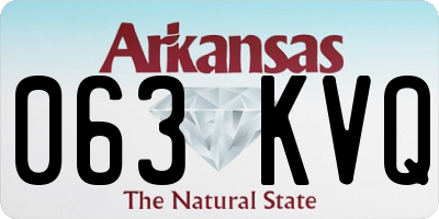 AR license plate 063KVQ