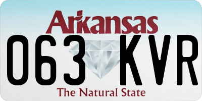 AR license plate 063KVR