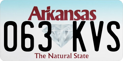 AR license plate 063KVS