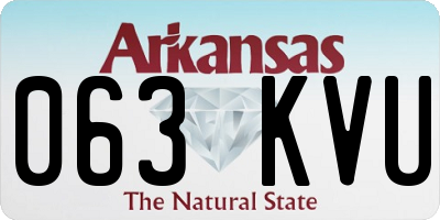 AR license plate 063KVU