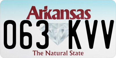 AR license plate 063KVV