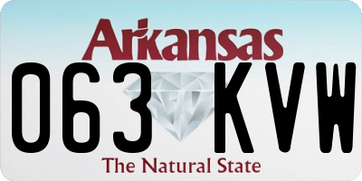 AR license plate 063KVW