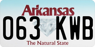 AR license plate 063KWB
