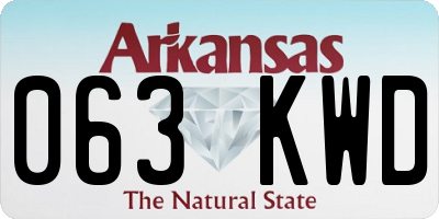 AR license plate 063KWD