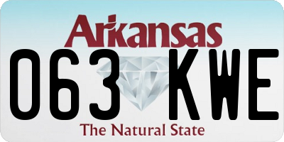 AR license plate 063KWE