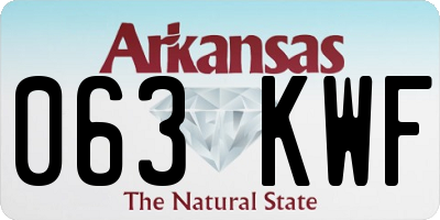 AR license plate 063KWF