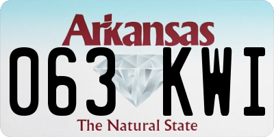 AR license plate 063KWI