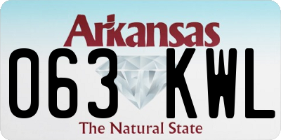 AR license plate 063KWL