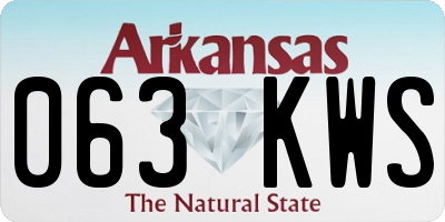 AR license plate 063KWS