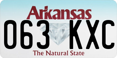 AR license plate 063KXC